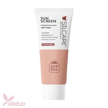 کرم ضد آفتاب  +spf50بژ روشن SILCARE