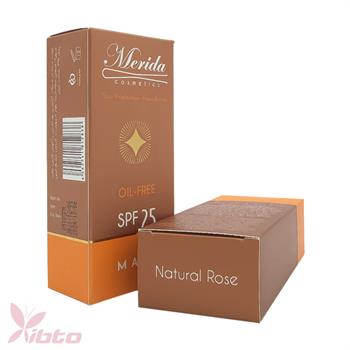 ضد آفتاب رنگی فاقد چربی SPF 25 رنگ Natural Rose مدل Long Lasting مریدا Merida